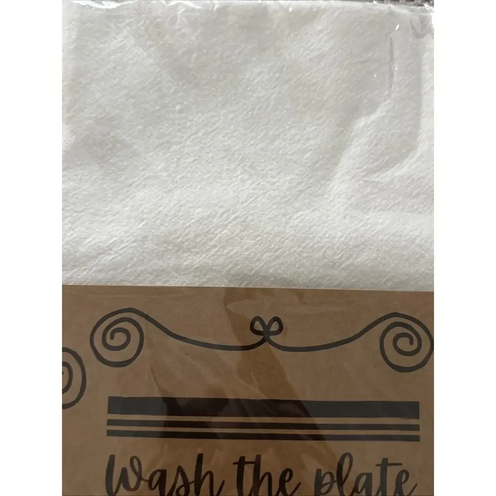 Wash the Plate Tea Towel 20x29” Mother Teresa Set of 2 Brand New 100% Cotton